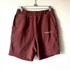 Alphalete Brown Gym Shorts Back Pocket - Women's Small